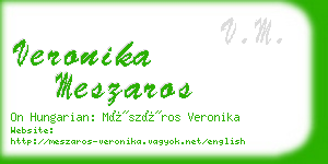 veronika meszaros business card